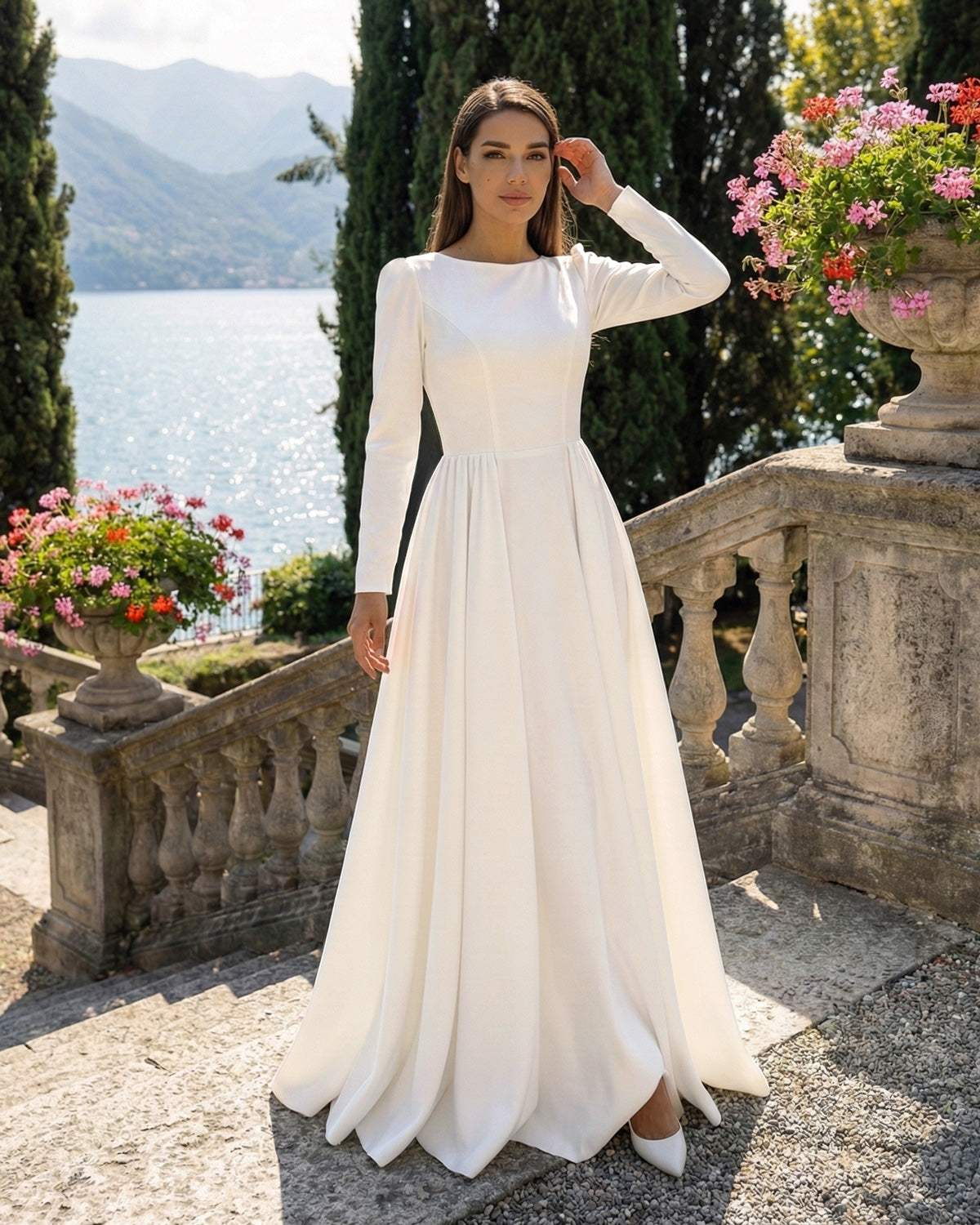 Abito da sposa semplice ed elegante A-line