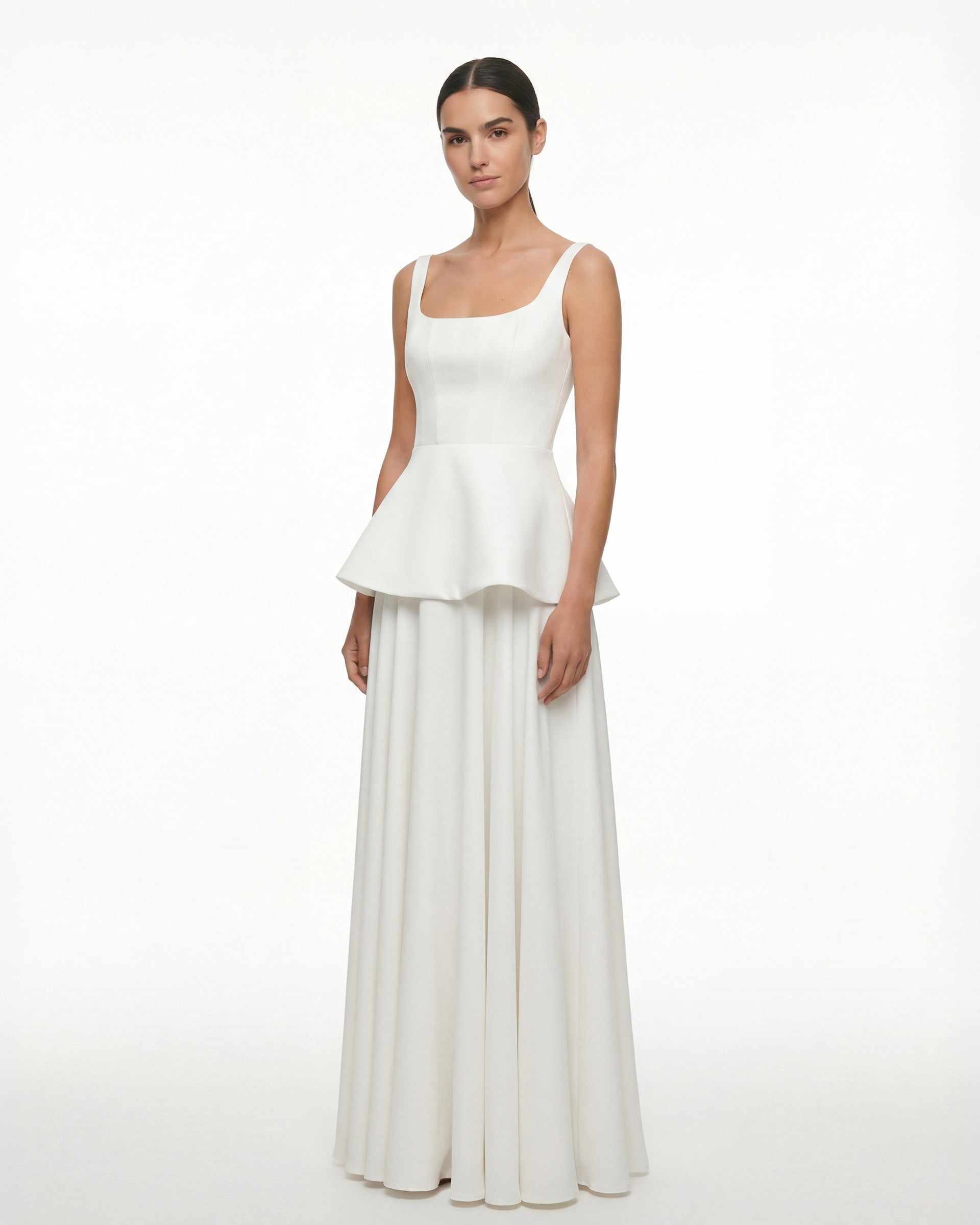 Abito da sposa con peplo staccabile