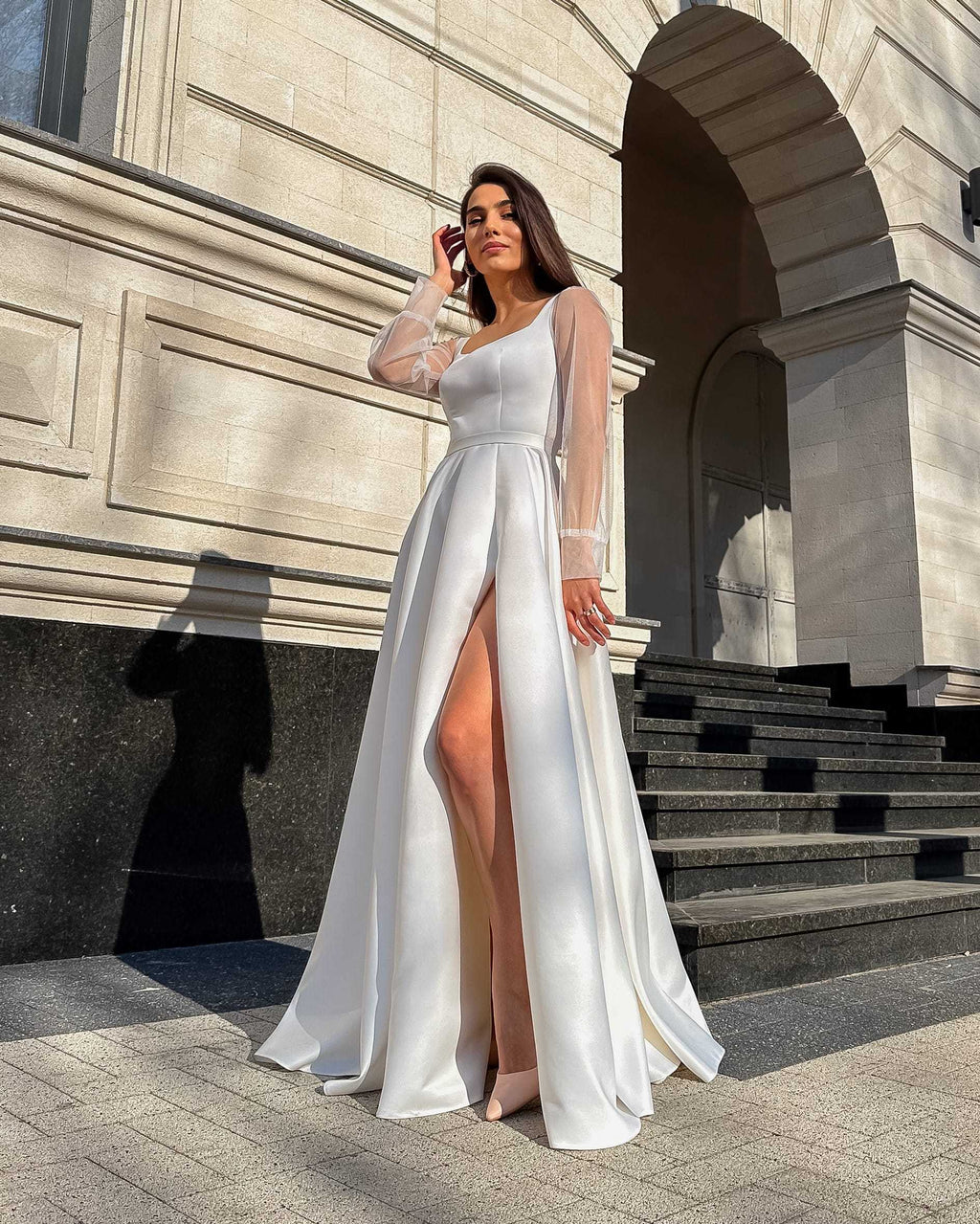 Rochie de mireasă AURORA cu corsaj ajustat și fustă amplă
